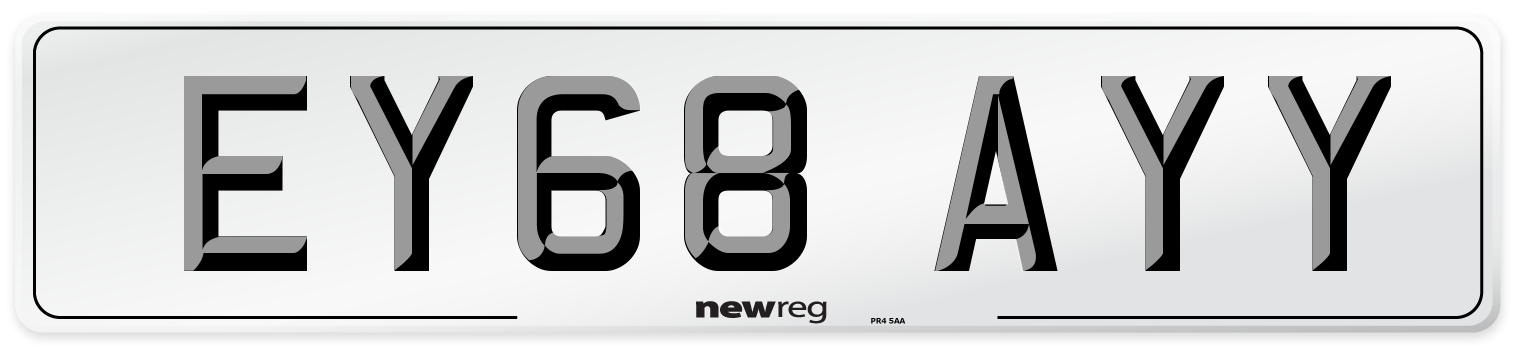 EY68 AYY Number Plate from New Reg